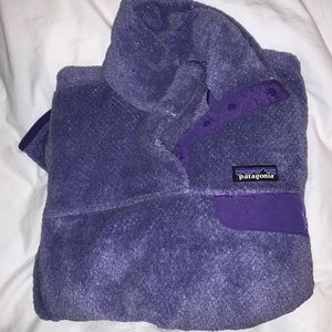 Purple fleece half button Patagonia